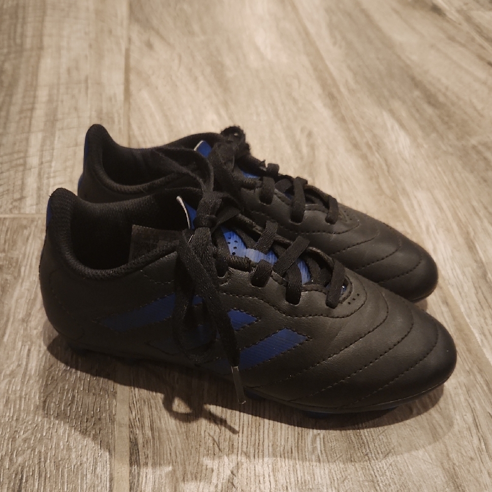 Adidas Black and Blue Athletic Soccer Cleats Shoes
